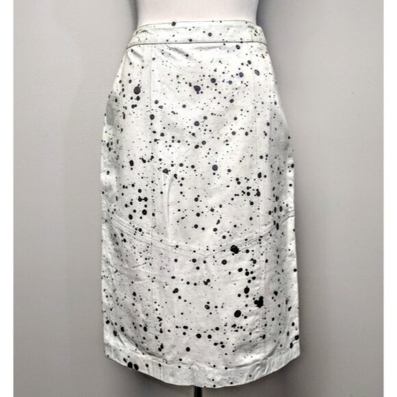 Custom Made Leather Splatter Skirt - Picture 2 of 6